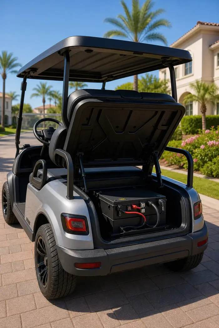 Golf cart / LSV — battery installation example